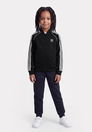 adidas Originals TRACK - Mikina so zipsom - black/white