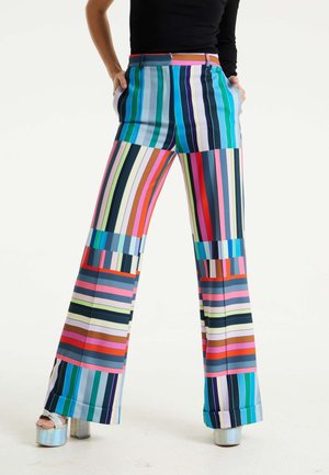 House of Holland BAR PRINT WIDE LEG - Trousers - multi-coloured