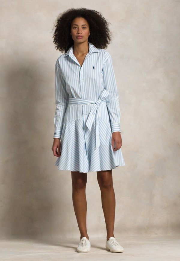 WIMBLEDON STRIPED COTTON PANELED SHIRTDRESS - Shirt dress2