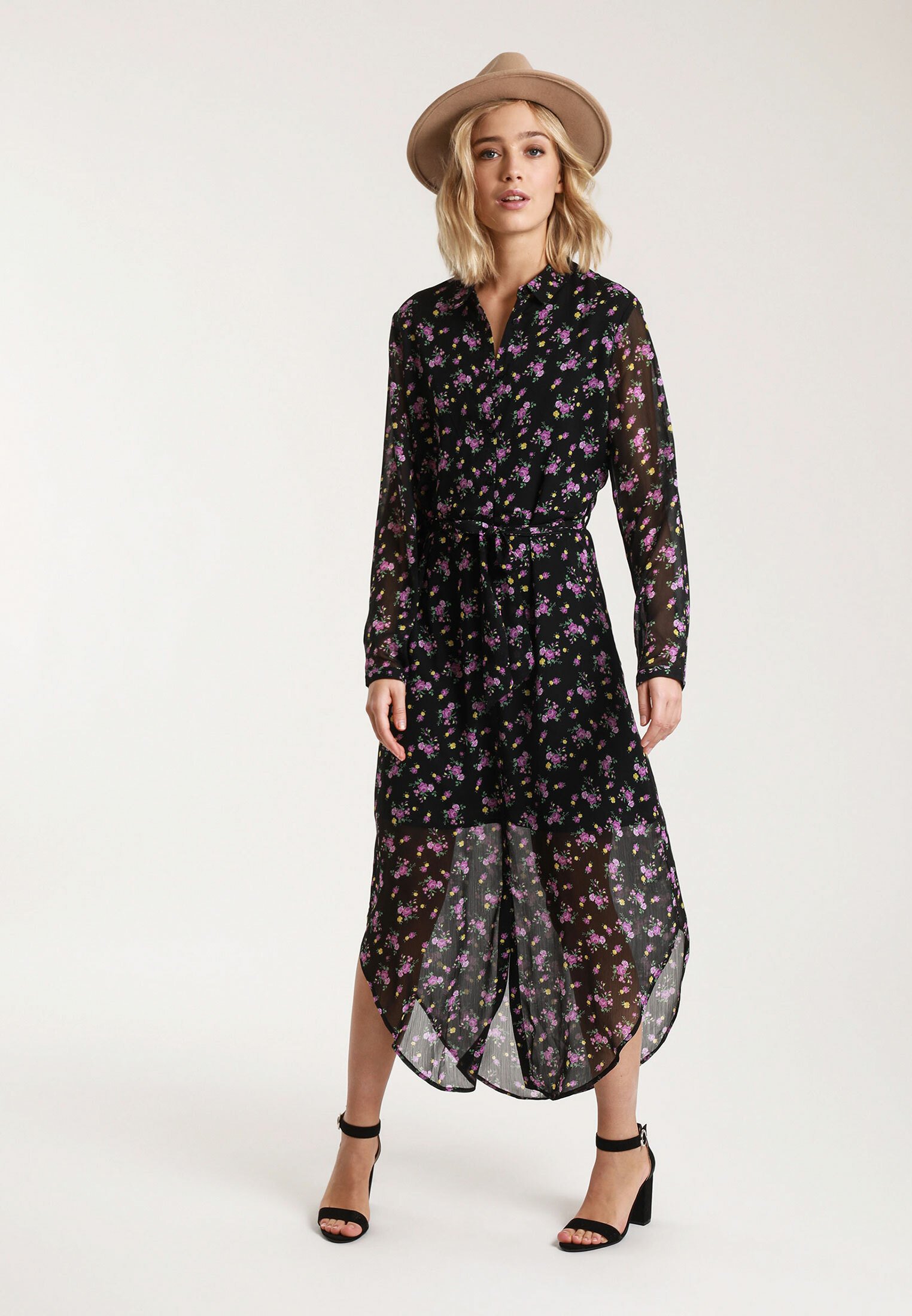 Pimkie Mit Blumen Maxikleid Black Schwarz Zalando De 