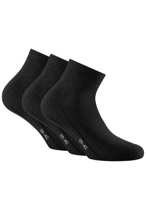 3 PACK UNISEX QUARTER - Socken - schwarz