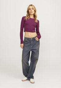 JJXX JXFELINE STR STRIPE JRS - Hosszú ujjú felső - fuchsia red