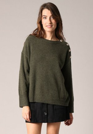 IRINA - Pullover - dunkles khaki