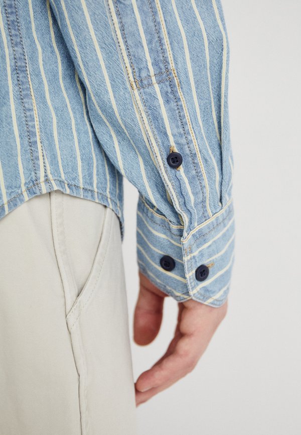 LEESURE - Shirt - indigo dobby2