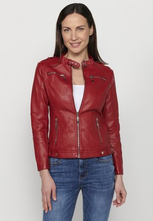 Chaqueta de cuero sintético - rojo red