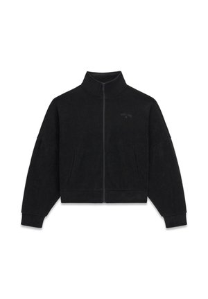 Guess Jeans, RIPPSTRICK-TRAININGSPULLOVER - Sweat zippé - schwarz