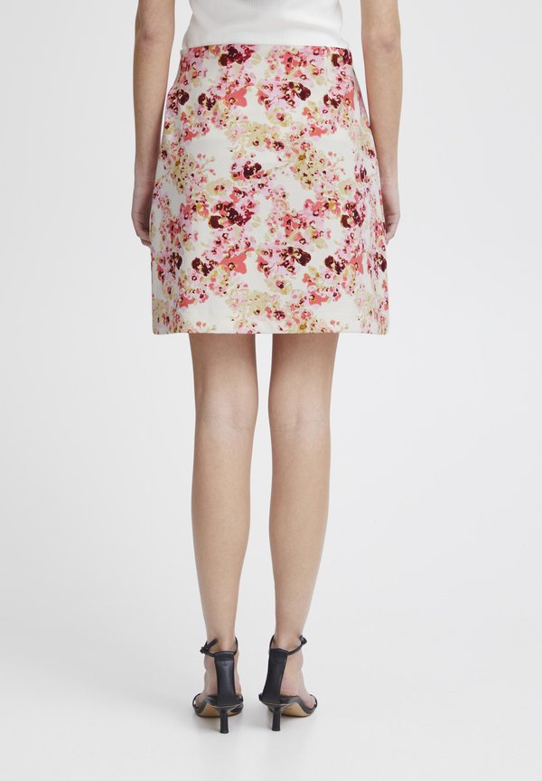 IHKATE - A-line skirt - calypso coral flower aop3