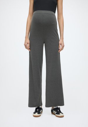 FULL LENGTH WIDE RIB PANTS M-EV4_SS22_2-1-A_011 - Wide leg - grey