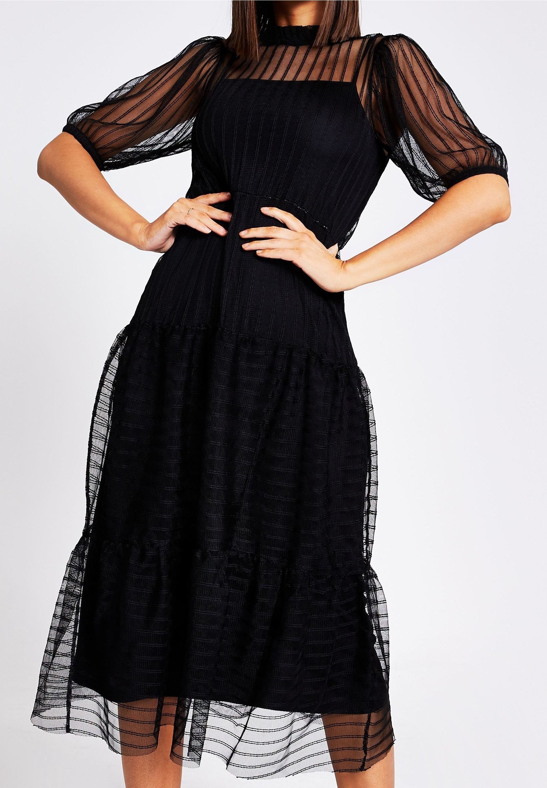 Robe Verte River Island En Très Bon état - Coupe Bodycon Mi-longue - Taille 14