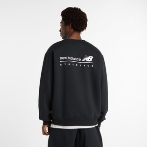 LINEAR GRAPHIC FLEECE CREW - Sweatshirt - black