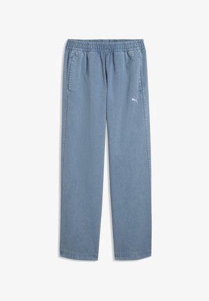 Puma, T7 RELAXED WASHED TWILL TRACK PANTS B UNISEX - Verryttelyhousut - cool blue
