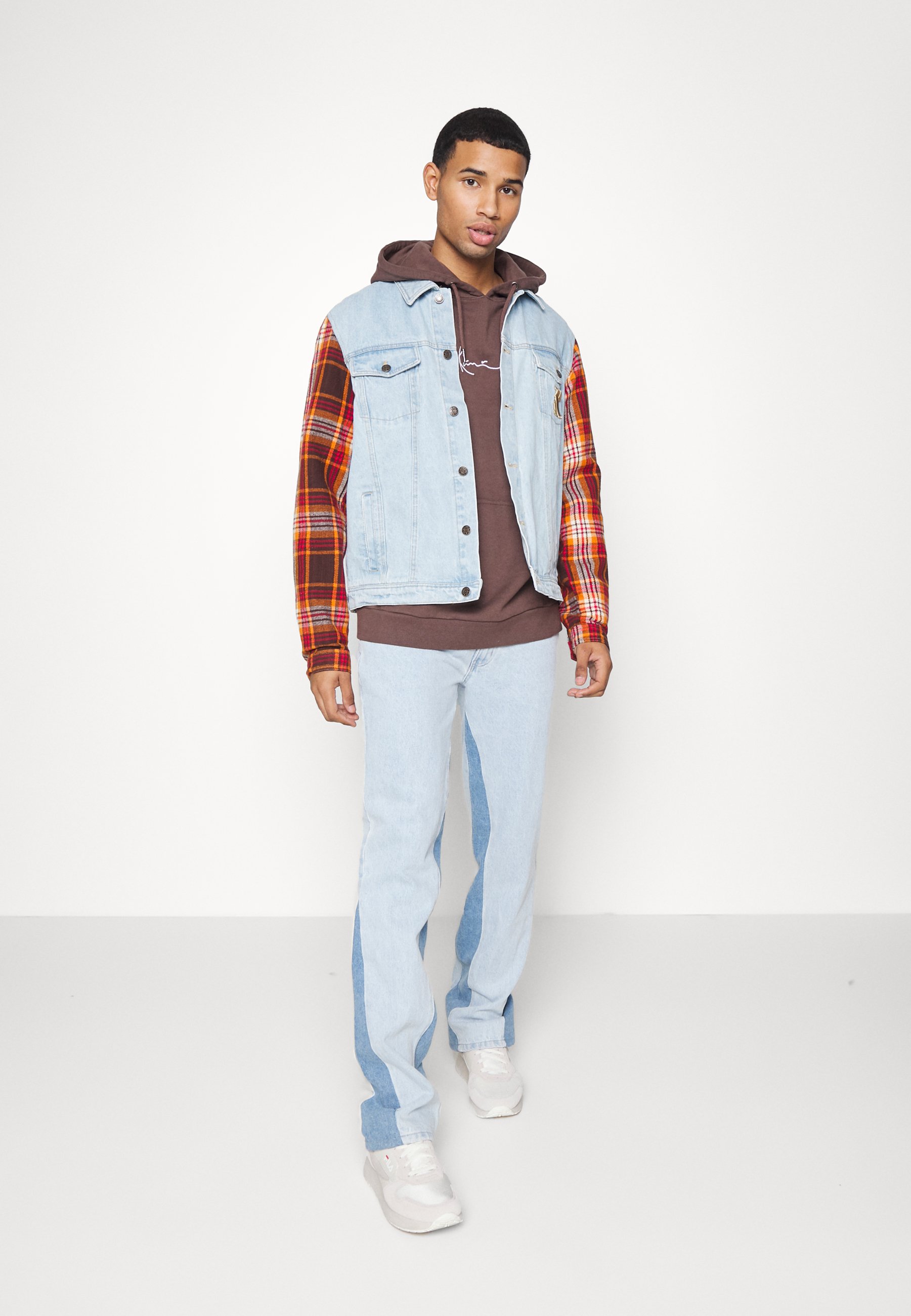 Karl Kani RETRO PATCH JACKET UNISEX - Giacca di jeans - light blue/celeste  - Zalando.it