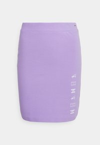 LOGO REPEAT BODYCON SKIRT - Minissaia - violet viola