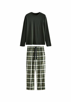 Next COSY MOTIONFLEX LONG SLEEVE SET - REGULAR FIT - Pyjamas - green check