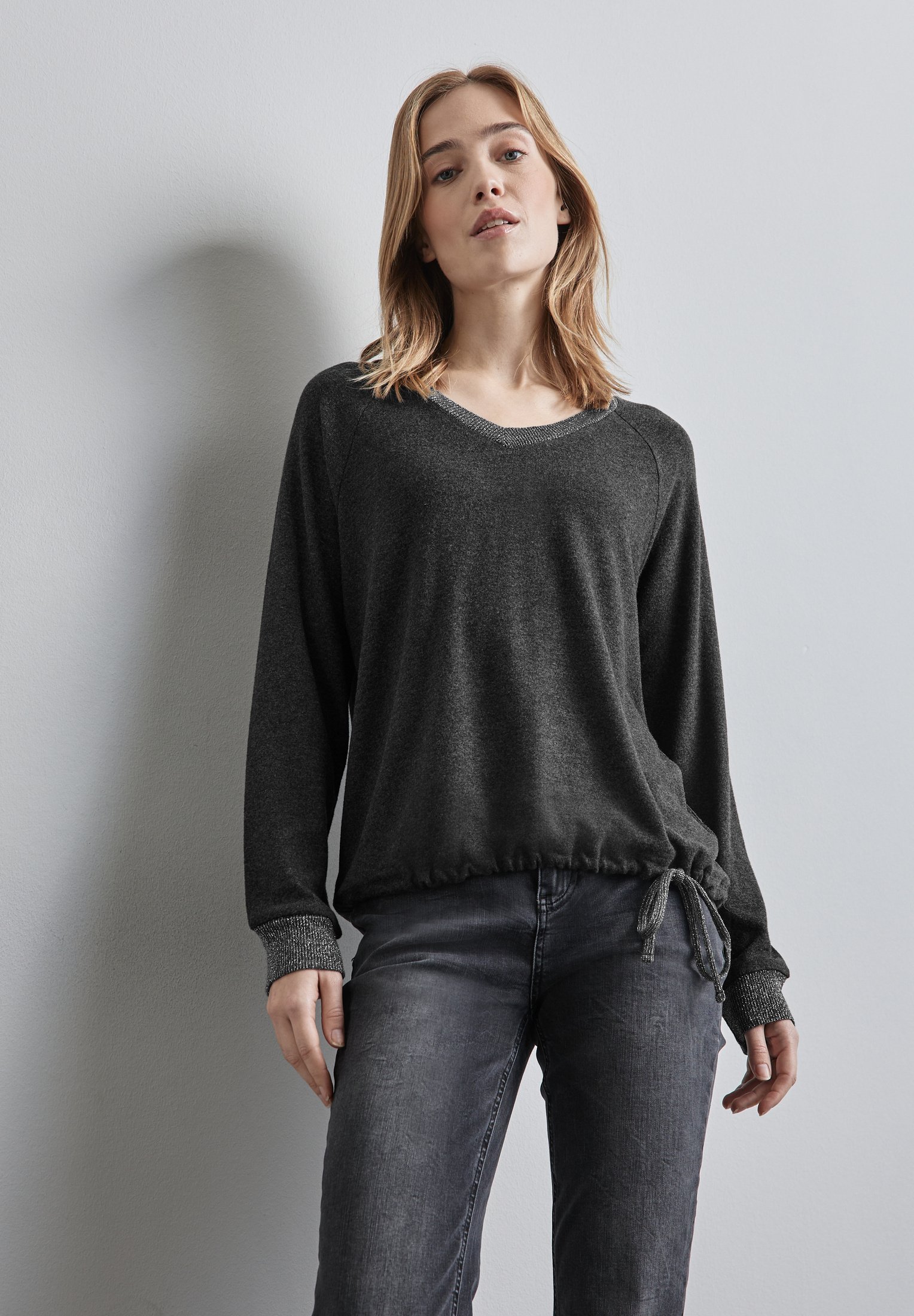 Strickpullover Damen Sommer Street One Damen Pullover Mit Glitzer