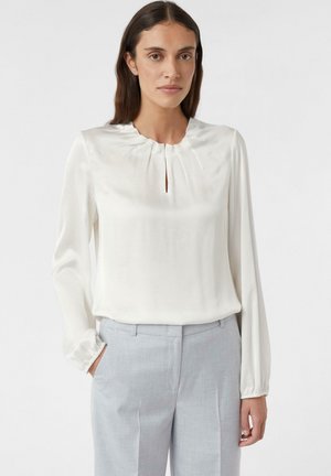 MIT RAFFUNG - Blouse - weiß