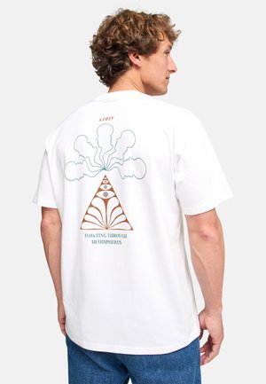 FLOATING - Print T-shirt - wht