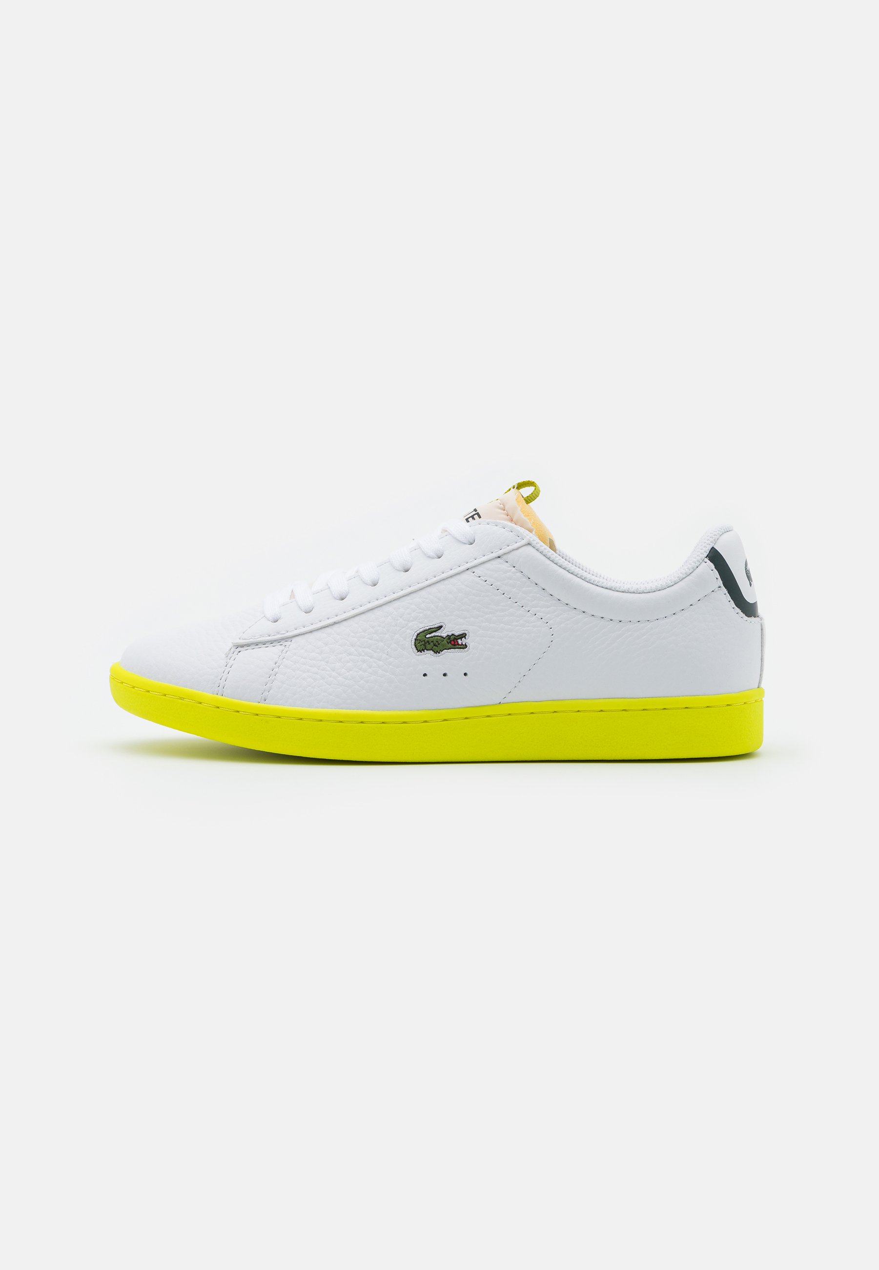 Lacoste CARNABY EVO - Sneakers laag - white/yellow/wit - Zalando.be