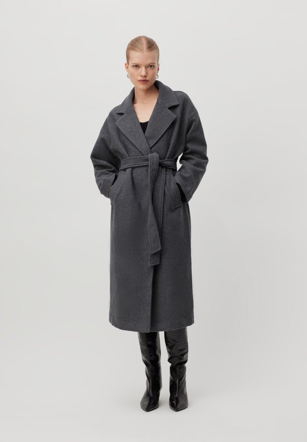 DENA  - Klassischer Mantel - graumeliert