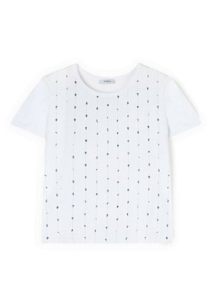 Motivi, T-SHIRT CON RICAMO DI PAILLETTES - T-shirts print - bianco