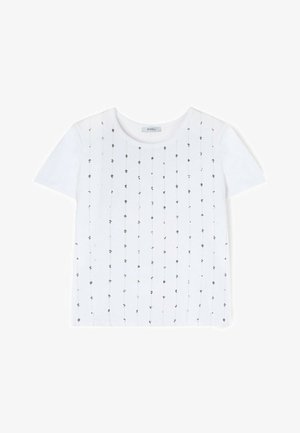 Motivi, T-SHIRT CON RICAMO DI PAILLETTES - T-shirt print - bianco
