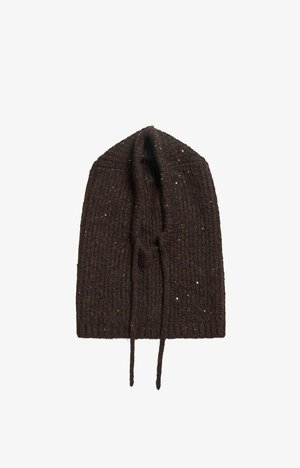 VILA, BALACLAVA VIKENZIA SEQUIN KNITTED - Cagoule - coffee bean