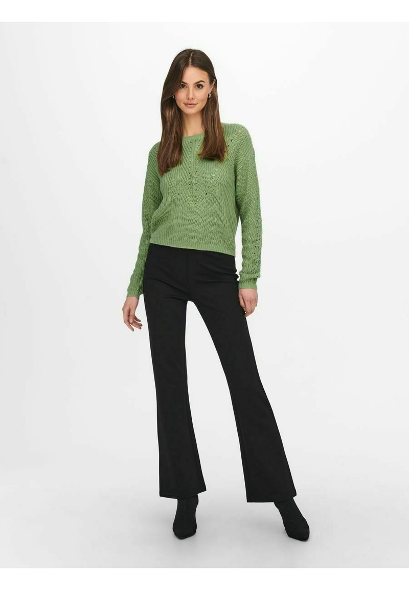 Damen Strickjacken | JDY EINFARBIGER Strickpullover basil/grün - AW92328 Damen Strickjacken | JDY EINFARBIGER Strickpullover basil/grün - AW92328