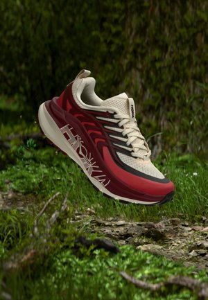 HOKA, STINSON 8 - Обувки за бягане по пресечен терен - alabaster / varsity burgundy
