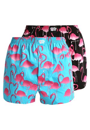 FLAMINGO 2 PACK - Boxer shorts - black/blue