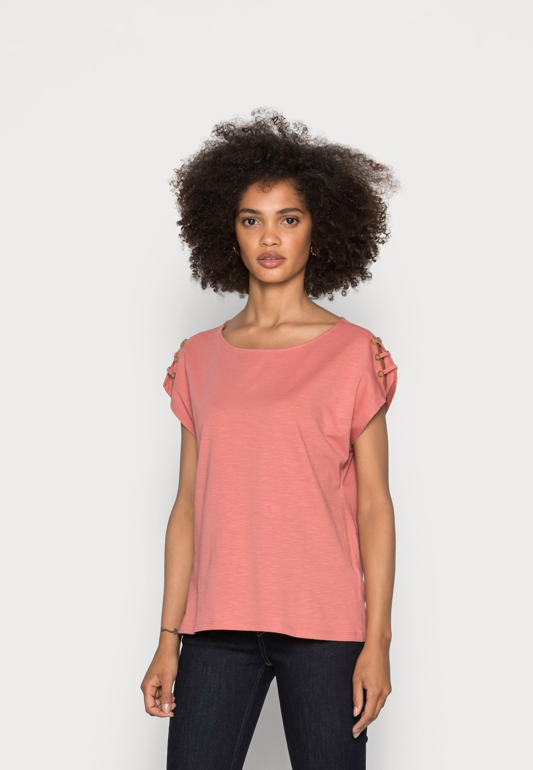 Damen BUTTON - T-Shirt basic Damen BUTTON - T-Shirt basic