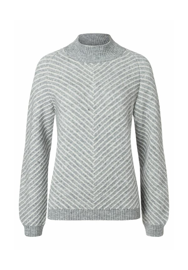 WITH DART-STRIPES - Strickpullover - hellgraumeliert