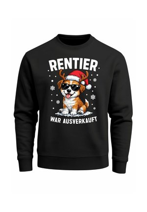 MIT WEIHNACHTEN - Sweatshirt - hund schwarz