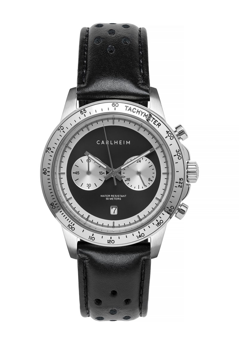 Carlheim RACING AKSEL 40MM RACING  - Cronógrafo - black and silver coloured silver