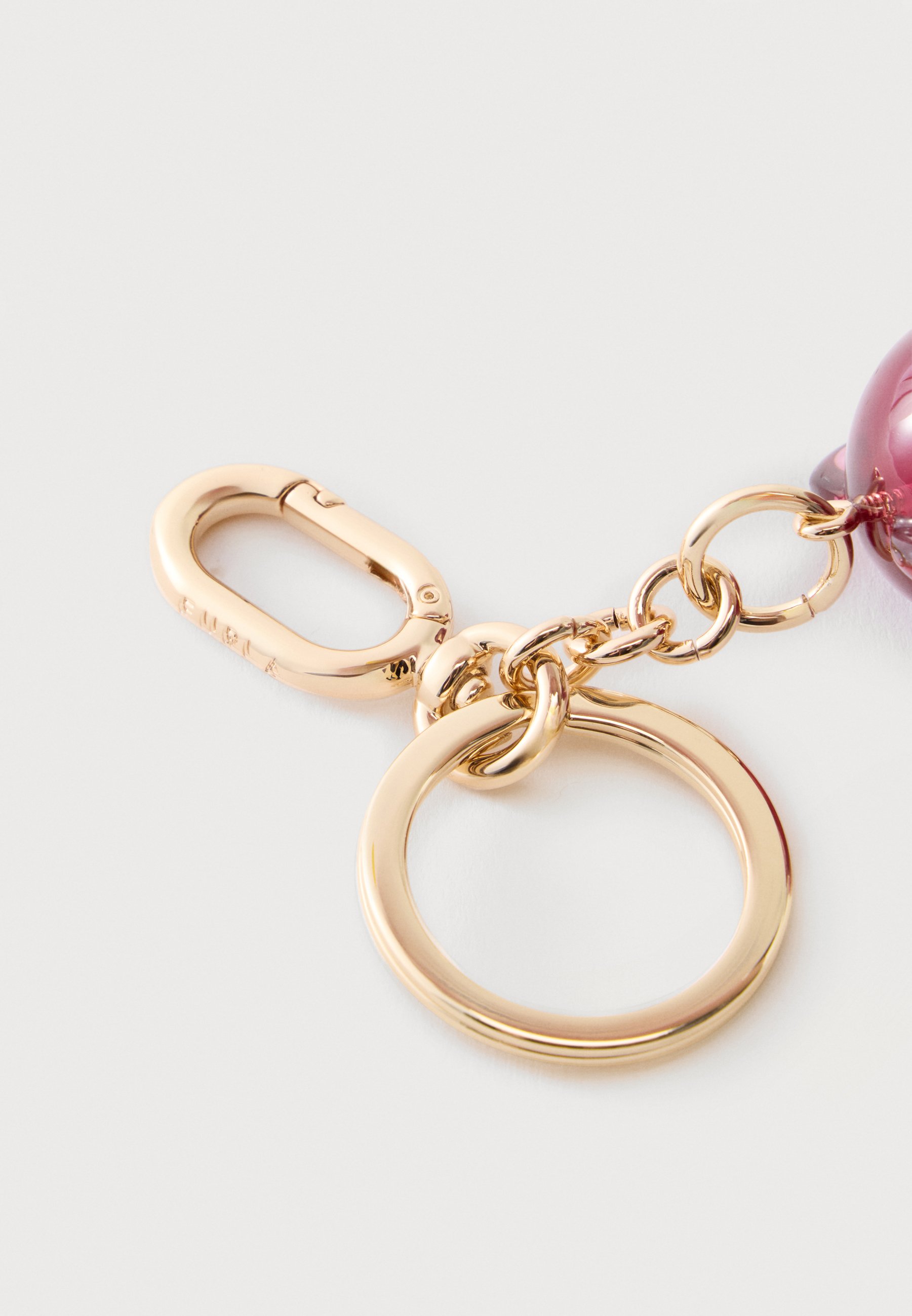 COACH ESSENTIAL TEA ROSE BAG CHARM - Keyring - gold-coloured/chalk