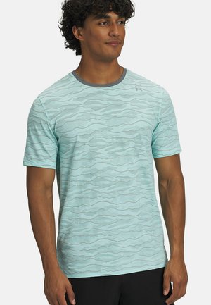 SHORT-SLEEVES UA HALO SS - Sports T-shirt - neo turquoise (361)