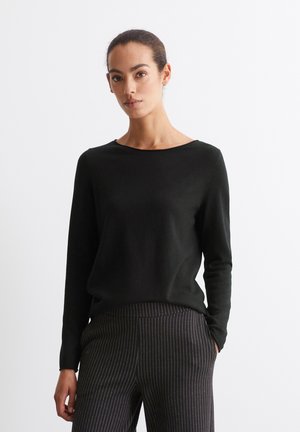 Marc O'Polo LONGSLEEVE BOAT NECK - Strickpullover - black