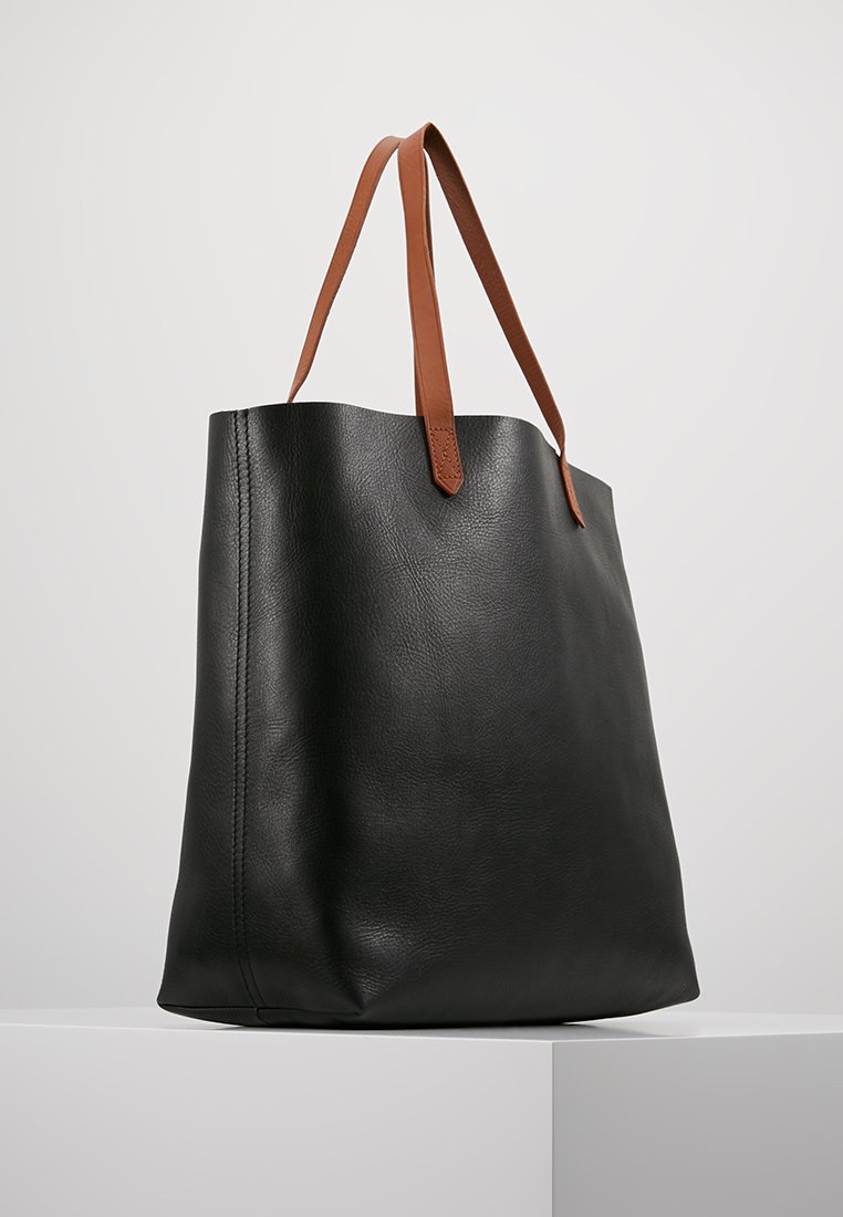 Madewell TRANSPORT TOTE Shoppingveske blackbrown Madewell TRANSPORT TOTE Shoppingveske english saddle