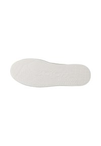 Semelle de chaussure en caoutchouc blanc avec différents motifs texturés et le mot "WOJOS" embossé au centre.
