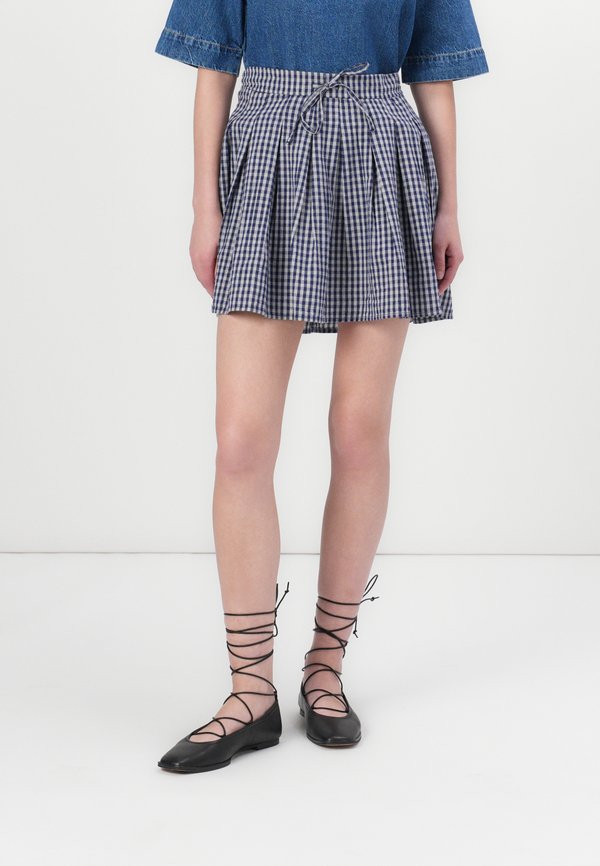 ONLISADORA CHECK MINI SKIRT - Mini skirt - night sky