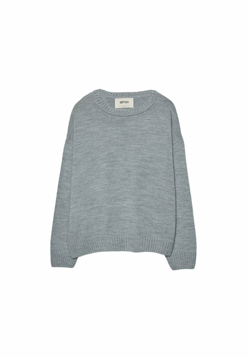 Pull Gris Perlé Stradivarius - Taille M, Manches Longues - Neuf (porté Une Fois), Sans étiquettes