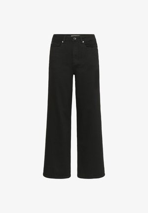 Kaffe MEADOW - Džinsi ar paplatinātiem galiem - black deep