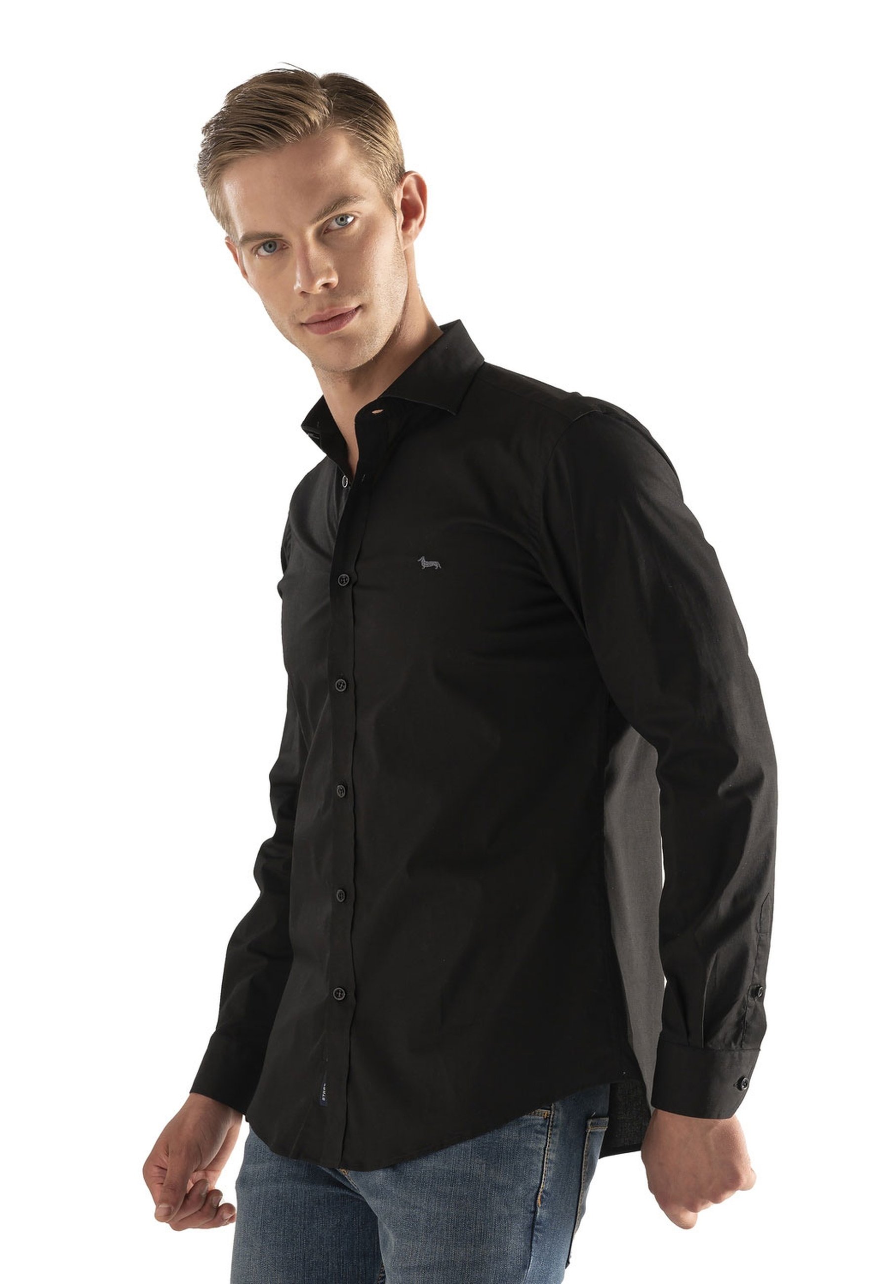 Harmont \u0026 Blaine TES CONTRASTI INTERNI - Camicia - nero - Zalando.it