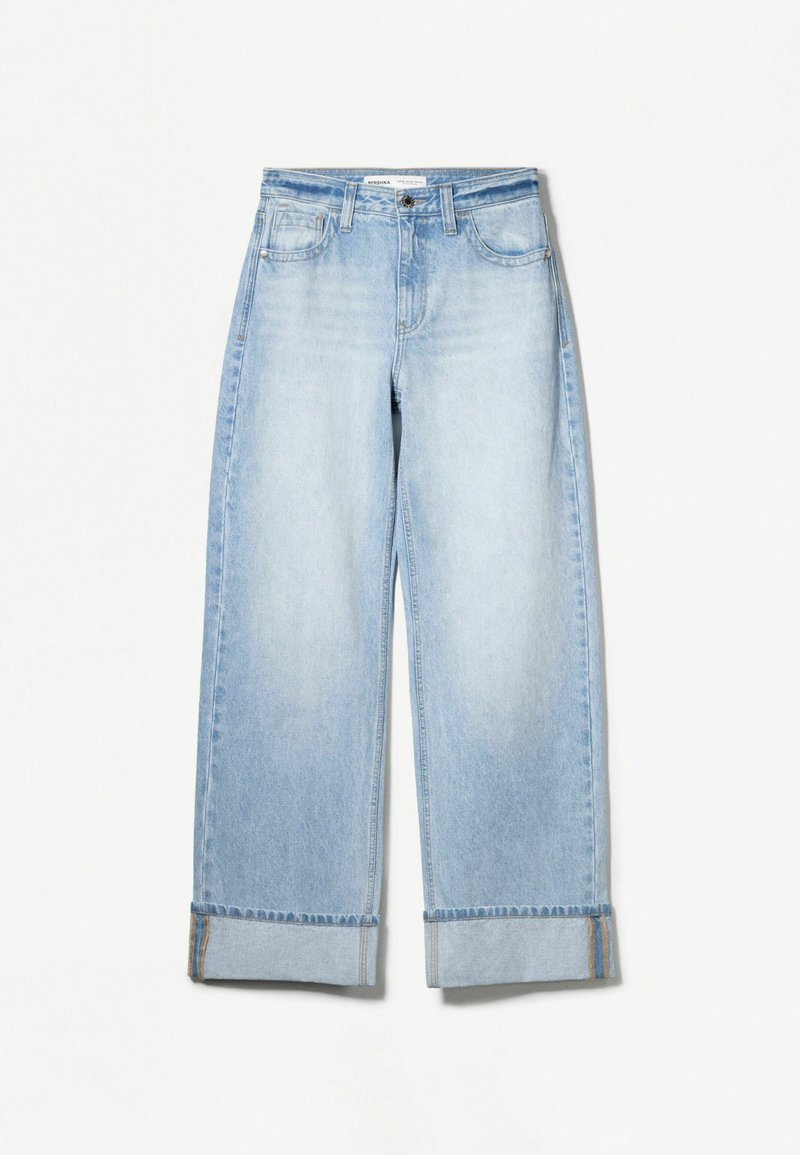 Bershka WIDE Jeans a sigaretta light blue/celeste Zalando