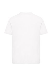 White short-sleeve t-shirt with a round neckline, made of soft fabric, featuring a plain design and straight cut. No visible logos or patterns.