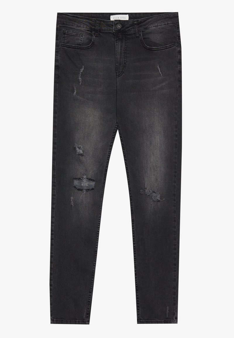Pier One Jeans Skinny Fit zwart denim/blackdenim