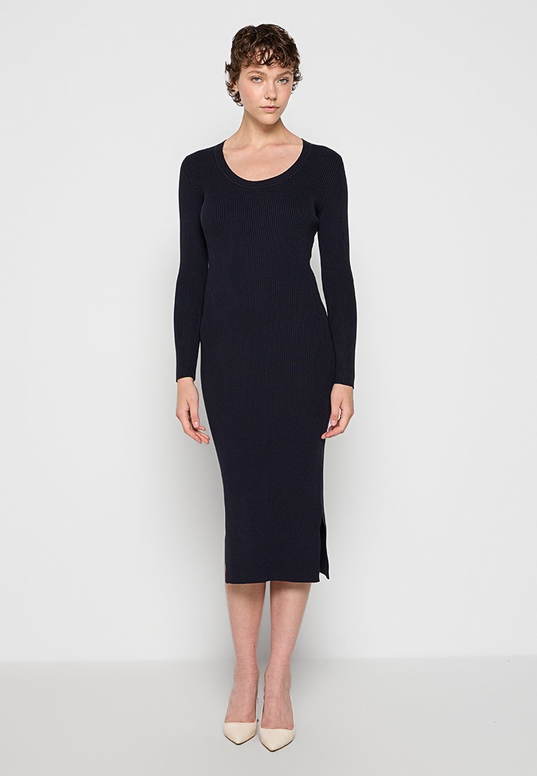 Boss Gebreide jurk donkerblauw Boss Gebreide jurk donkerblauw