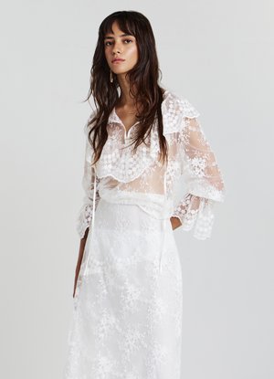 Calliope FRILL - Camicetta - bianco lana