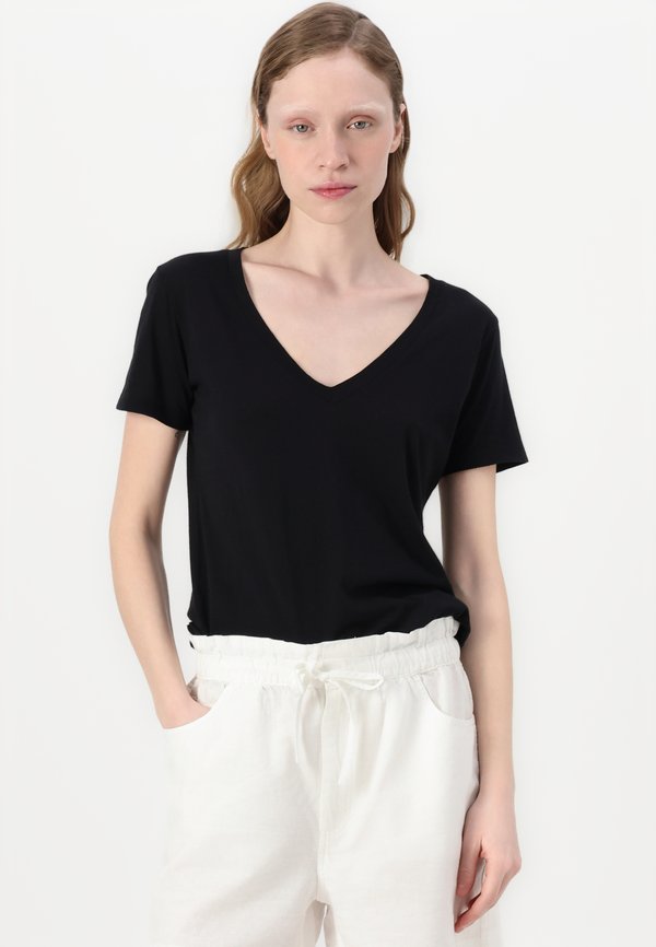 SUPIMA - Basic T-shirt - noir3
