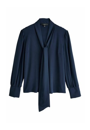 Next, REGULAR FIT - SCARF NECK LONG SLEEVE BLOUSE  . - Bluse - navy