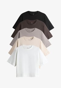 Selected, black/chocolate brown/taupe brown /neutral white
